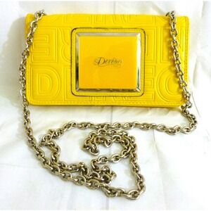 Beyonce House Of Dereon Canary Yellow Small Crossbody Clutch Purse - Damage Read